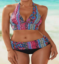 Load image into Gallery viewer, Striped Color Print Bikini Sets
