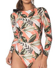 Load image into Gallery viewer, Long-sleeved One-piece  Floral Swimsuit
