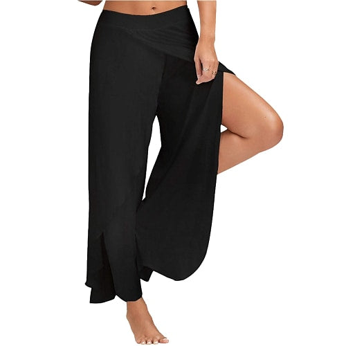 Casual Solid Color High Waist Loose Yoga Pants