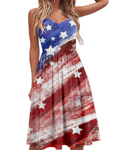 Load image into Gallery viewer, Women&#39;s Color Nation Flag V-neck Sleeveless Dress
