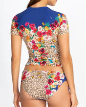 Load image into Gallery viewer, Women&#39;s Floral Leopard Printed Short Sleeve Tankinis
