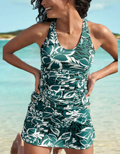 Load image into Gallery viewer, Women&#39;s Swimwear Tankini 2 Piece Swimsuit Open Back Print Floral
