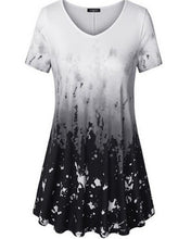 Load image into Gallery viewer, Women Summer Printed Short Sleeve V Neck T-shirts
