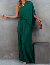 Load image into Gallery viewer, Women&#39;s One Shoulder High Side Slit Maxi Dresses
