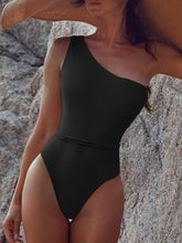 Load image into Gallery viewer, Belted One Shoulder One-piece Swimsuit

