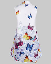 Load image into Gallery viewer, Women&#39;s Casual Butterfly Print Collar Neck Button Front Tank Tops
