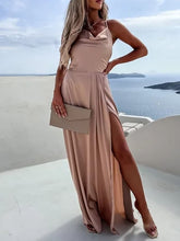 Load image into Gallery viewer, Women&#39;s A Line Dress Maxi long Dress Green Pink Fuchsia Khaki Sleeveless Pure Color Backless Split Spring Summer

