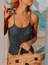 Load image into Gallery viewer, Polka Dot Cami Swimsuit with Hairband
