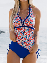 Load image into Gallery viewer, Floral Print Halter Neck High Waist Tankini Sets
