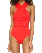 Load image into Gallery viewer, Sexy Deep V Cross One Piece Swimsuit

