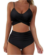 Load image into Gallery viewer, Solid Color High Waist Swimwear
