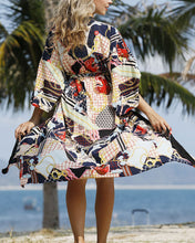 Load image into Gallery viewer, Women&#39;s Tropical Printed Cross Maxi Cover-Ups
