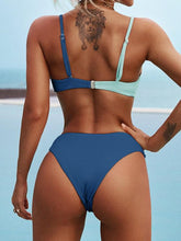 Load image into Gallery viewer, Two Tone O-ring High Cut Bikini Swimwear
