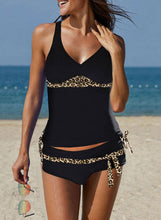 Load image into Gallery viewer, Leopard Print Wrap Tankini Sets
