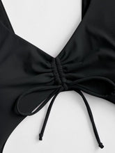 Load image into Gallery viewer, Ribbed Cutout Cinched One-piece Swimsuit

