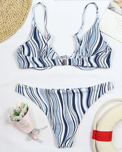 Load image into Gallery viewer, Women&#39;s Swimwear Bikini 2 Piece Swimsuit Color Block Strap Bathing Suits
