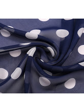 Load image into Gallery viewer, Women&#39;s Swing Dress Maxi long Dress Brown Navy Blue 3/4 Length Sleeve Polka Dot
