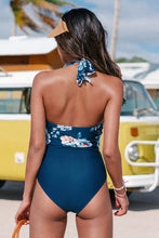 Load image into Gallery viewer, Floral Halter Tummy Control One Piece Swimsuit
