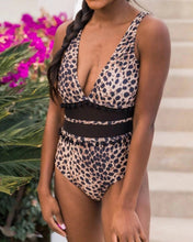 Load image into Gallery viewer, Sexy One Piece Swimsuit Women Bathing Suit Leopard Snake Printed Push Up
