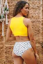 Load image into Gallery viewer, Yellow Tie Knot High Waisted Swimsuit
