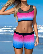 Load image into Gallery viewer, Multicolor Print Pattern Summer Vacation Style Women&#39;s Bikinis
