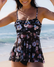 Load image into Gallery viewer, Mesh Patchwork Floral Print Cute Tankini Set
