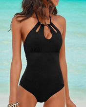 Load image into Gallery viewer, Solid Color Cut Out One-Piece Swimsuit
