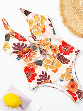 Load image into Gallery viewer, Floral Print Monokini One Piece Swimsuit
