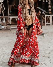 Load image into Gallery viewer, Women&#39;s Floral Printed Long Sleeve Bohemian Maxi Dresses
