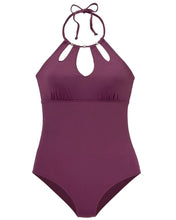 Load image into Gallery viewer, Solid Color Cut Out One-Piece Swimsuit
